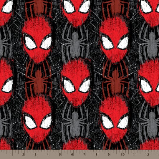 Marvel Spiderman Head Toss Cotton Fabric